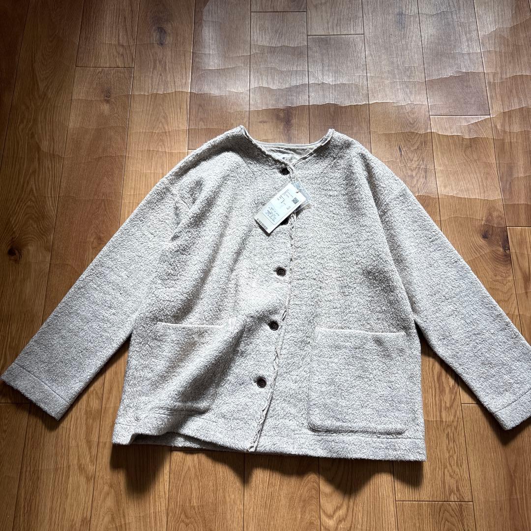 新品　nest Robe ネストローブコットンヤクナッピングノーカラージャケット