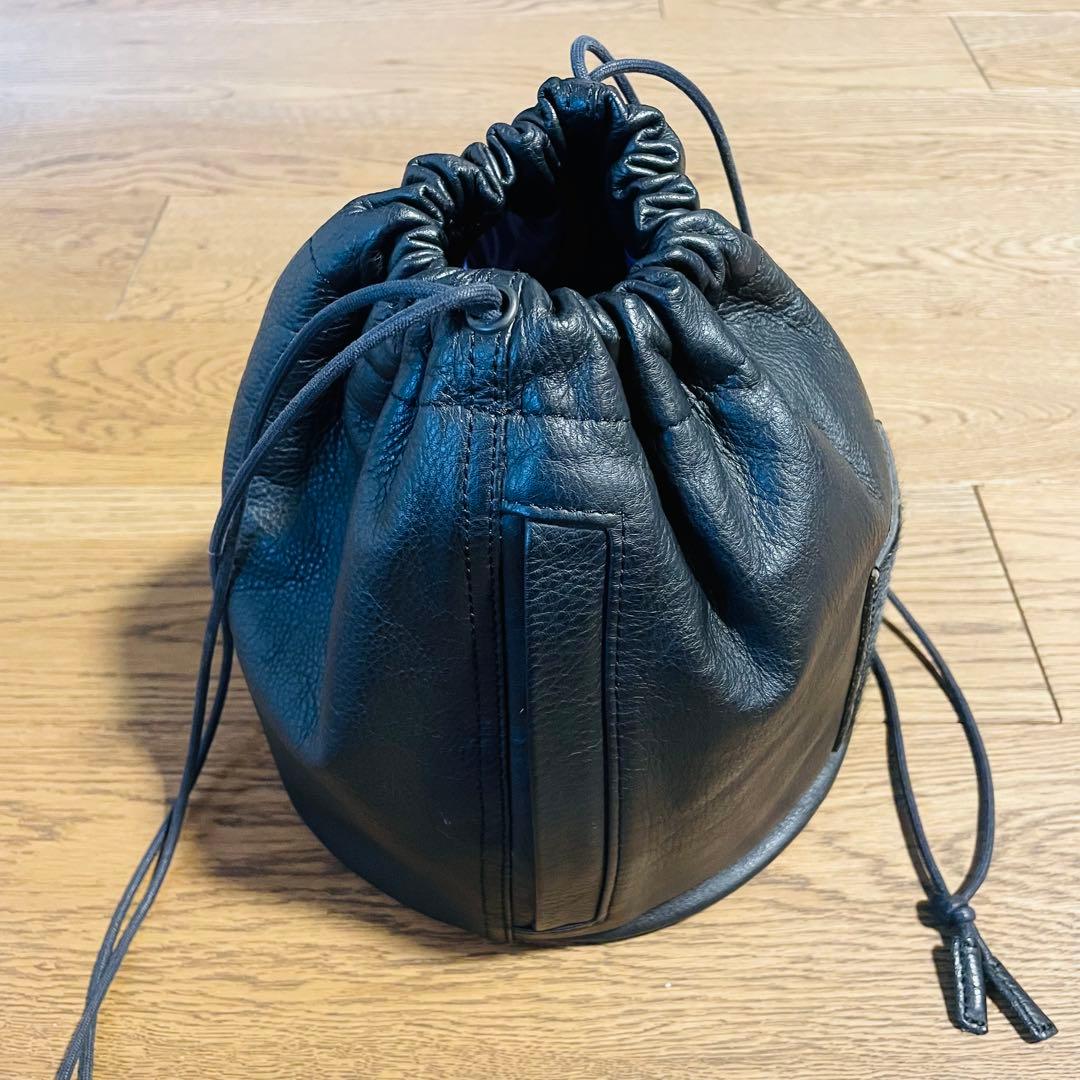 slow&Co BEAMS 巾着レザーバッグ