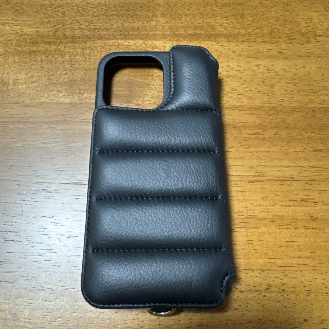 DEMIU ブラックレザー iPhone15ProMaxケース