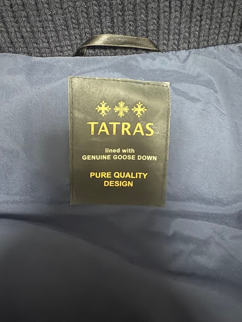 TATRAS ネイビー ダウンベスト ファー付き
