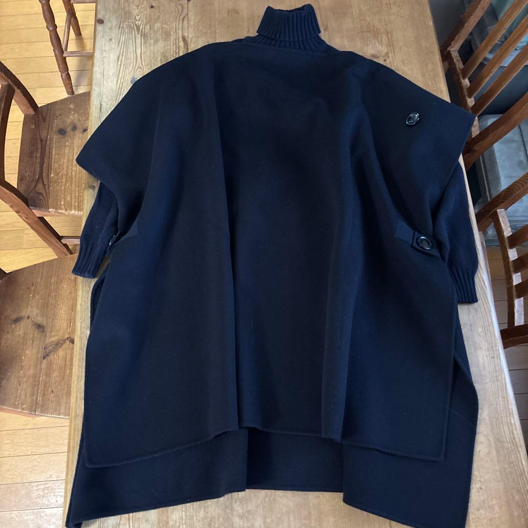 【美品】SOFIE D'HOORE カシミヤ混　ポンチョコート　1 ネイビー