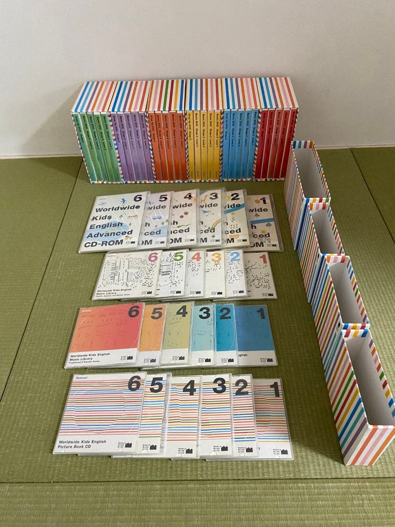 ワールドワイドキッズイングリッシュ　DVD CD-ROM CD フルセット
