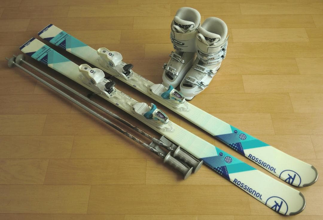 ■■送料無料■ロシニョール■女性用スキー4点セット■149/24.5■WAX済■