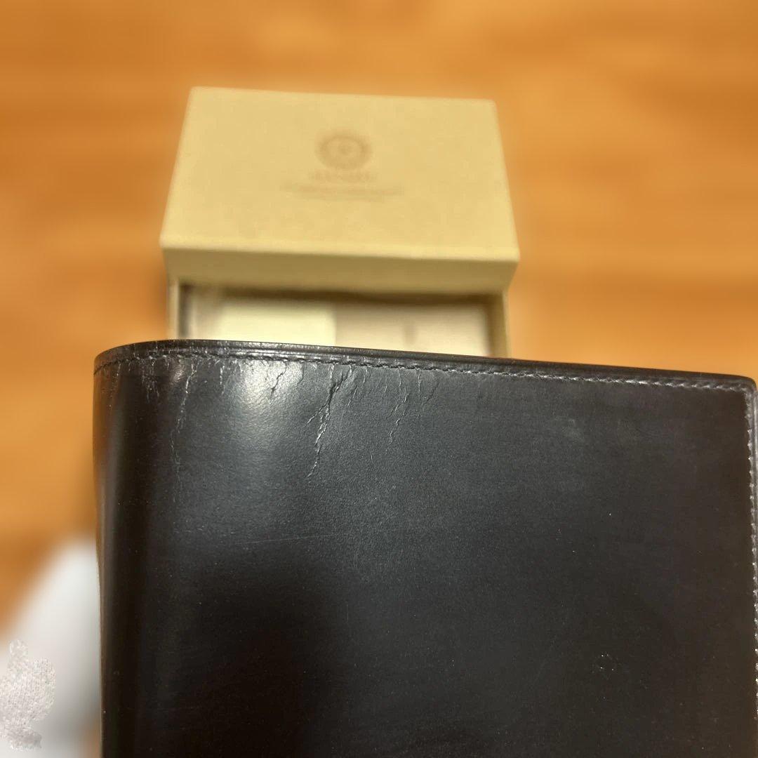 THIN BRIDLE (シンブライドル) 二つ折り財布 小銭入れ付き　ブラック