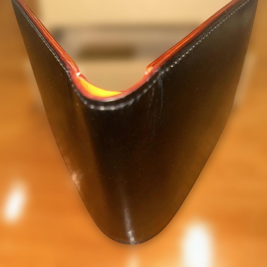 THIN BRIDLE (シンブライドル) 二つ折り財布 小銭入れ付き　ブラック