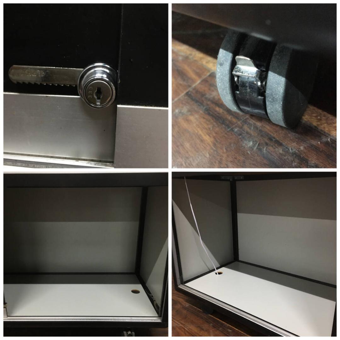 業務用 ガラスショーケース 照明付 W150×D45×H94.5cm