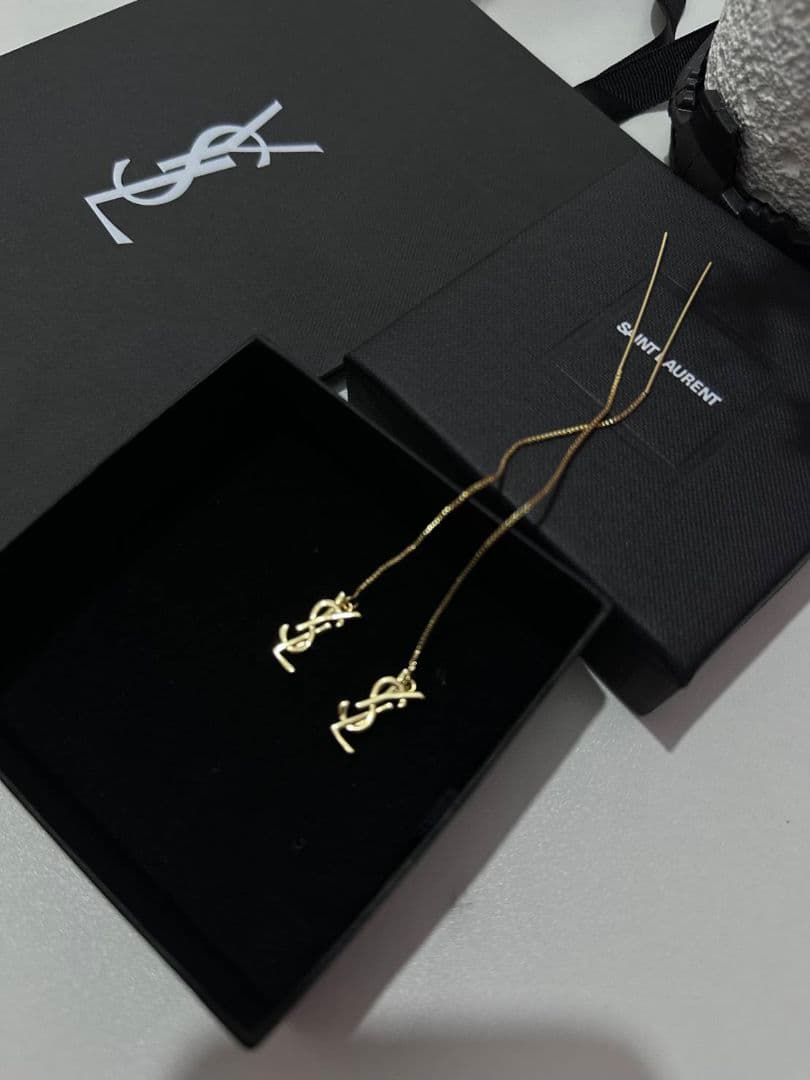 SAINT LAURENT ピアス ゴールド