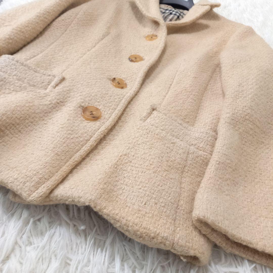 ●良品●　BURBERRY LONDON　モヘヤ　ノバチェック　ジャケットコート