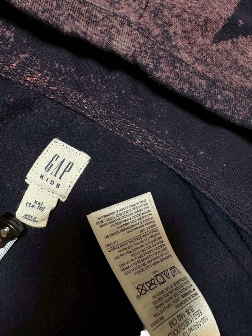 レア星GAPパンクロックy2kパーカー　平成ギャルNANAストリートゴシック古着