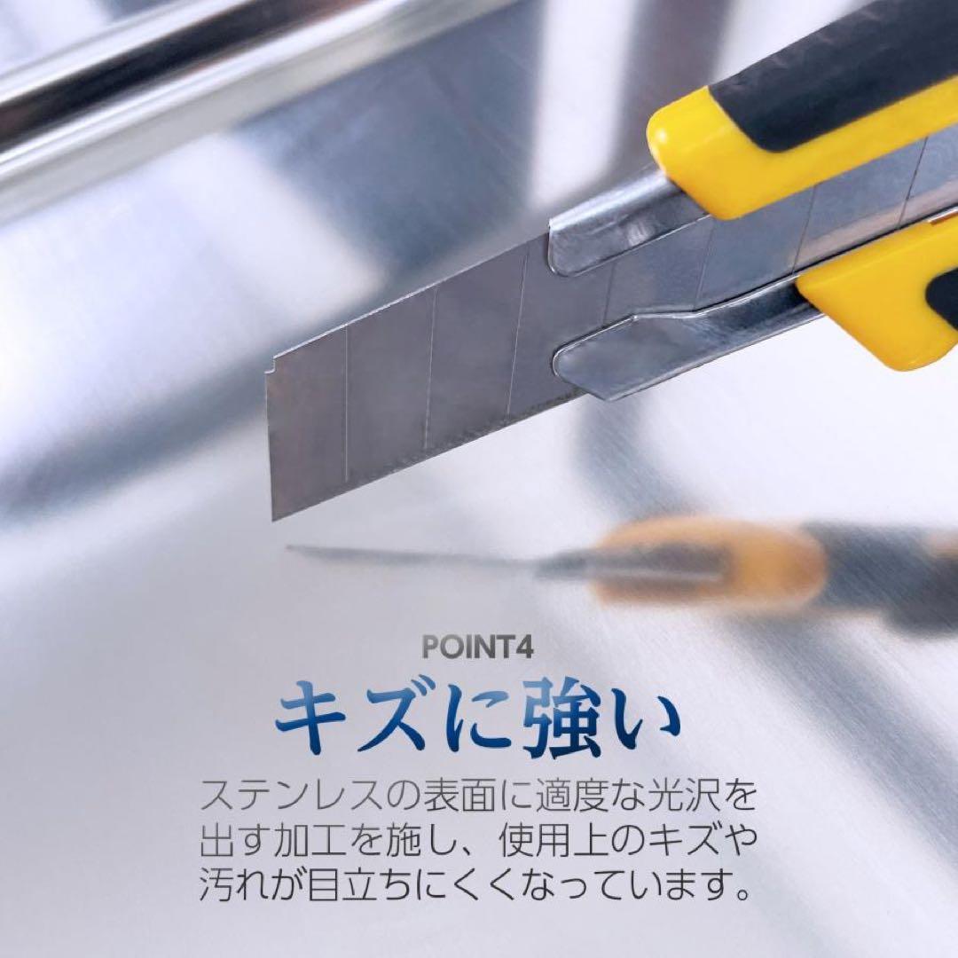 キッチンワゴン キャスター付き 大きめ ステンレスワゴン 3段 2台セット