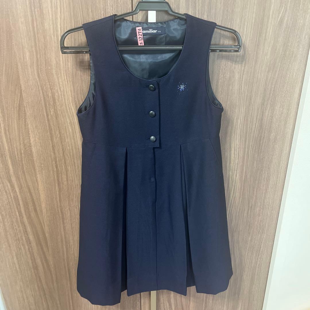 現行 ファミリア アンサンブル 115cm 刺繍 ジャケット ワンピース 110