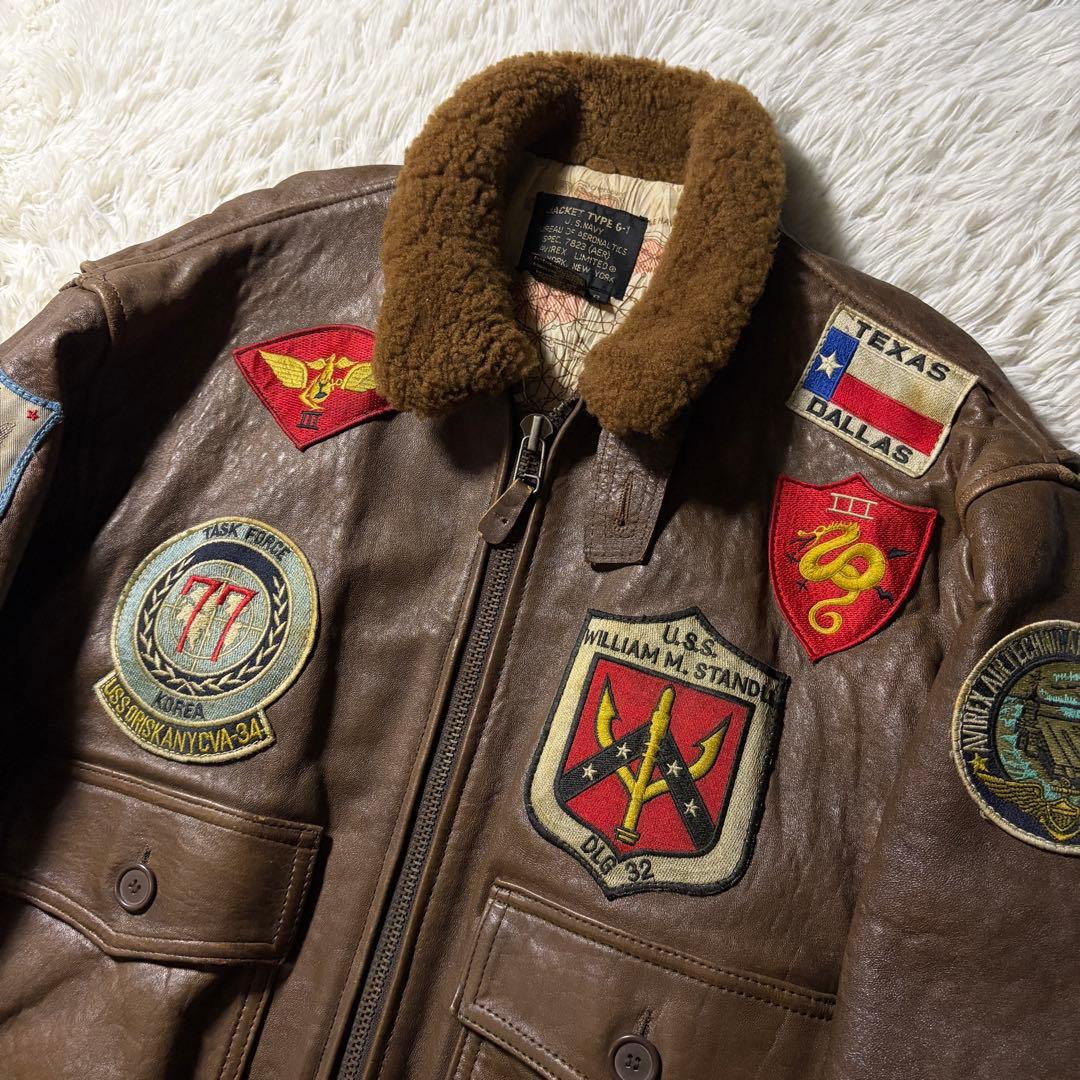 s*d様 【雰囲気抜群】AVIREXフライトジャケット G-1 トップガン　US