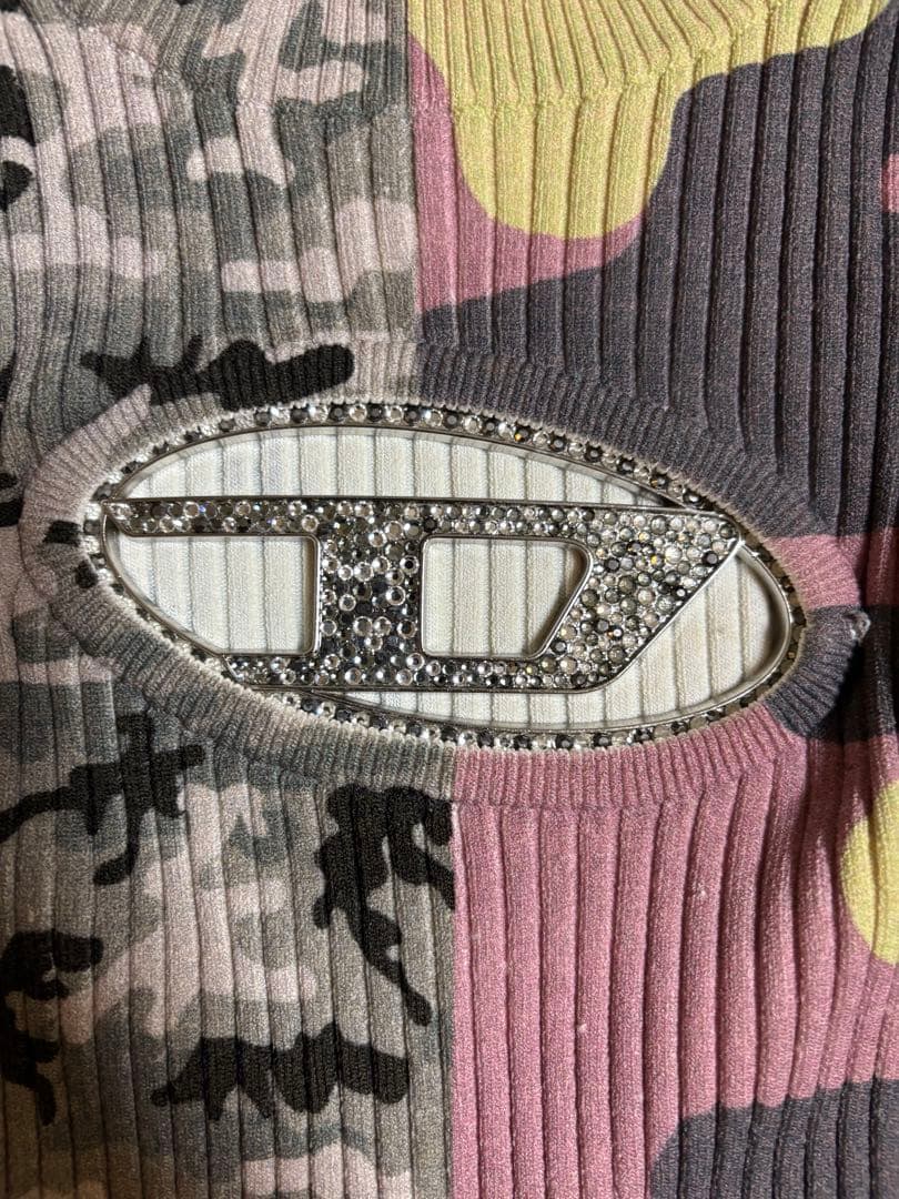 DIESEL カモフラージュ柄 リブTシャツ