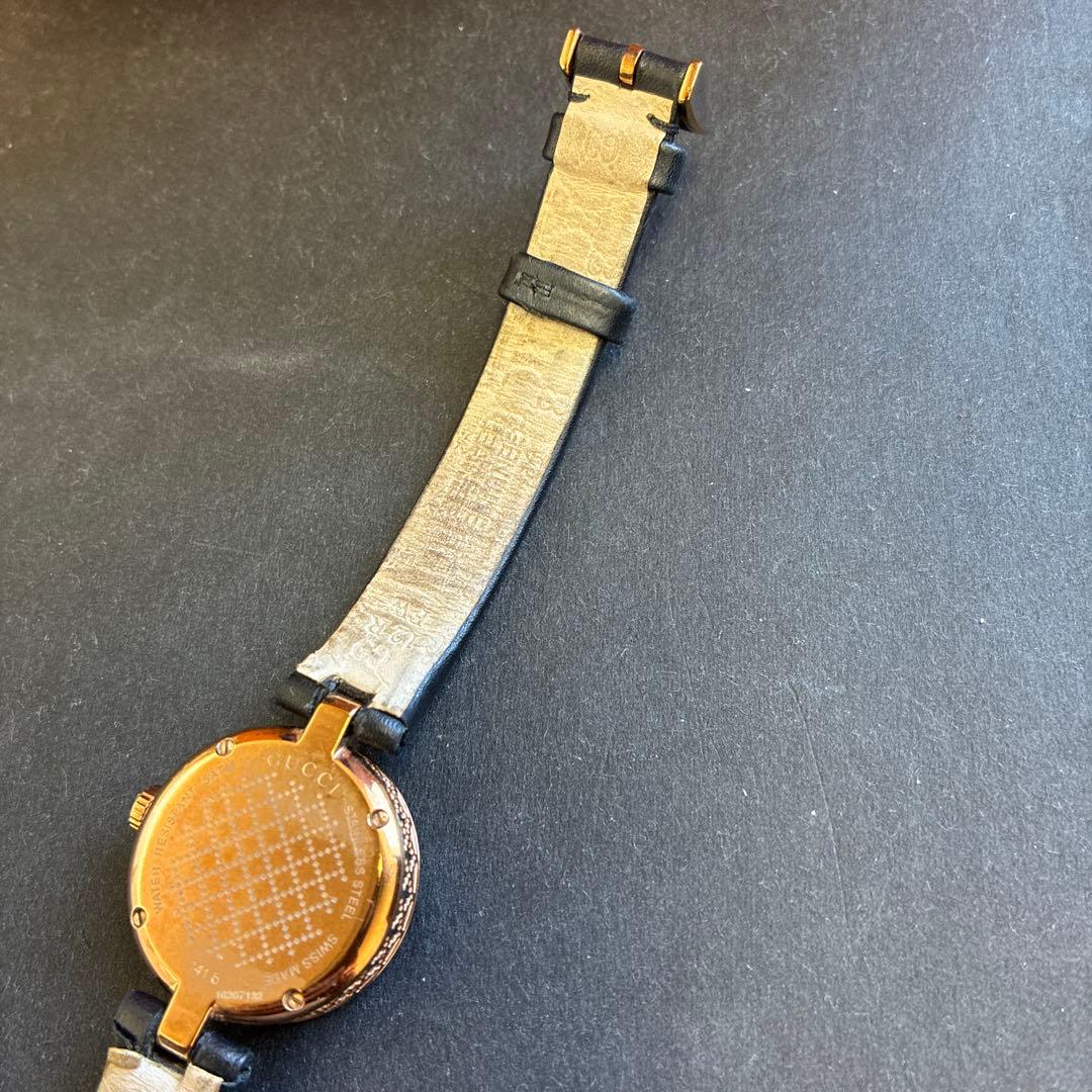 GUCCI アナログクォーツ腕時計 ブラック(電池切れ)