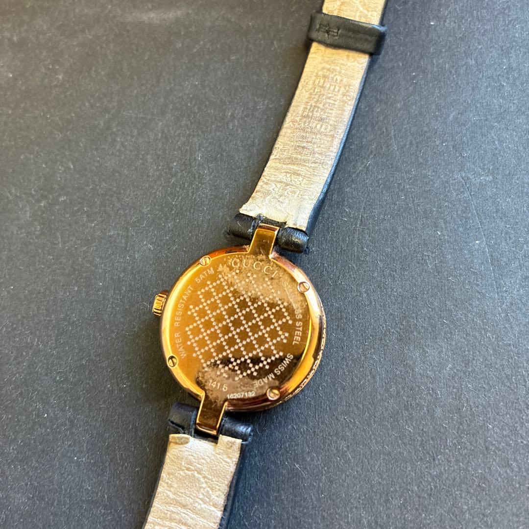 GUCCI アナログクォーツ腕時計 ブラック(電池切れ)