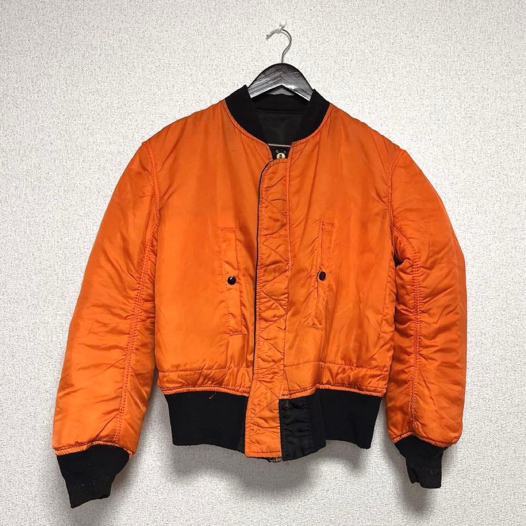 90s USA製 ALPHA INDUSTRIES MA-1 ブラック S