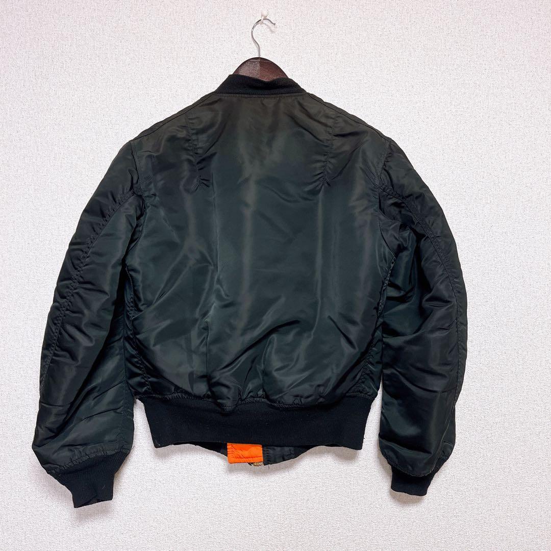 90s USA製 ALPHA INDUSTRIES MA-1 ブラック S