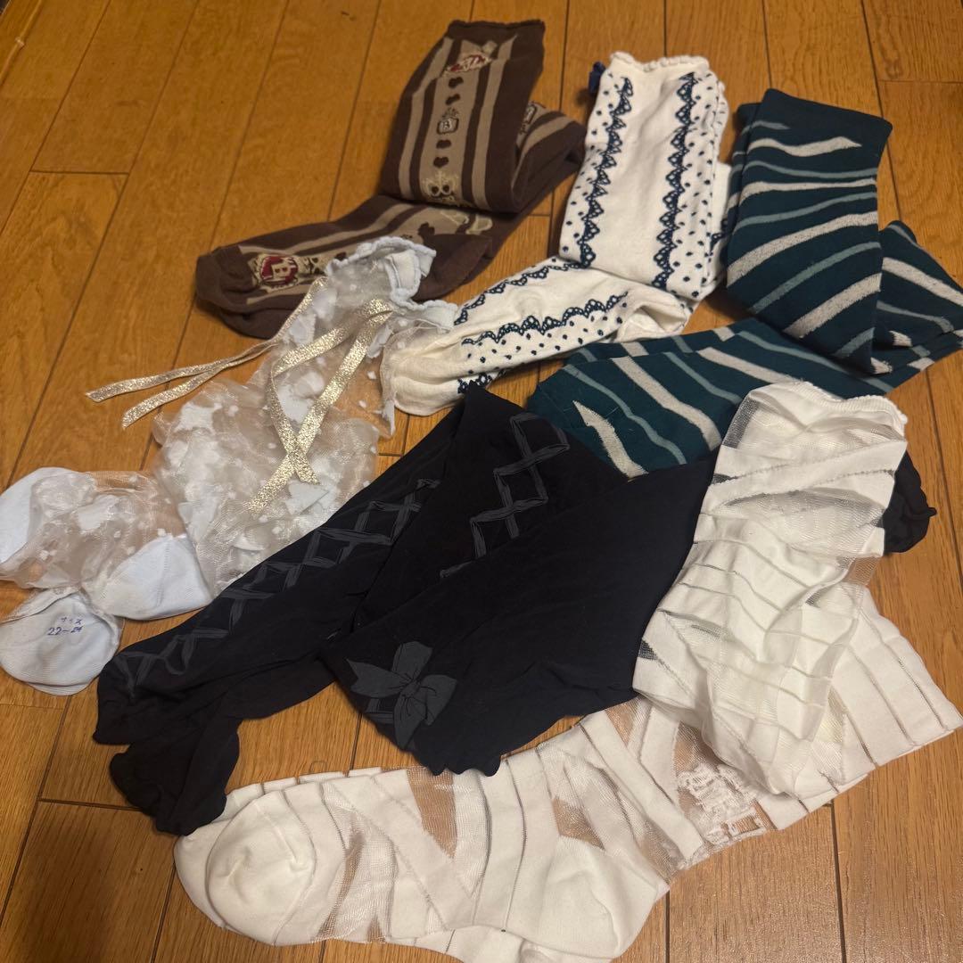 ロリィタ/靴下まとめ売り/BABY,/メタモルフォーゼ/オーバーニー/タイツ