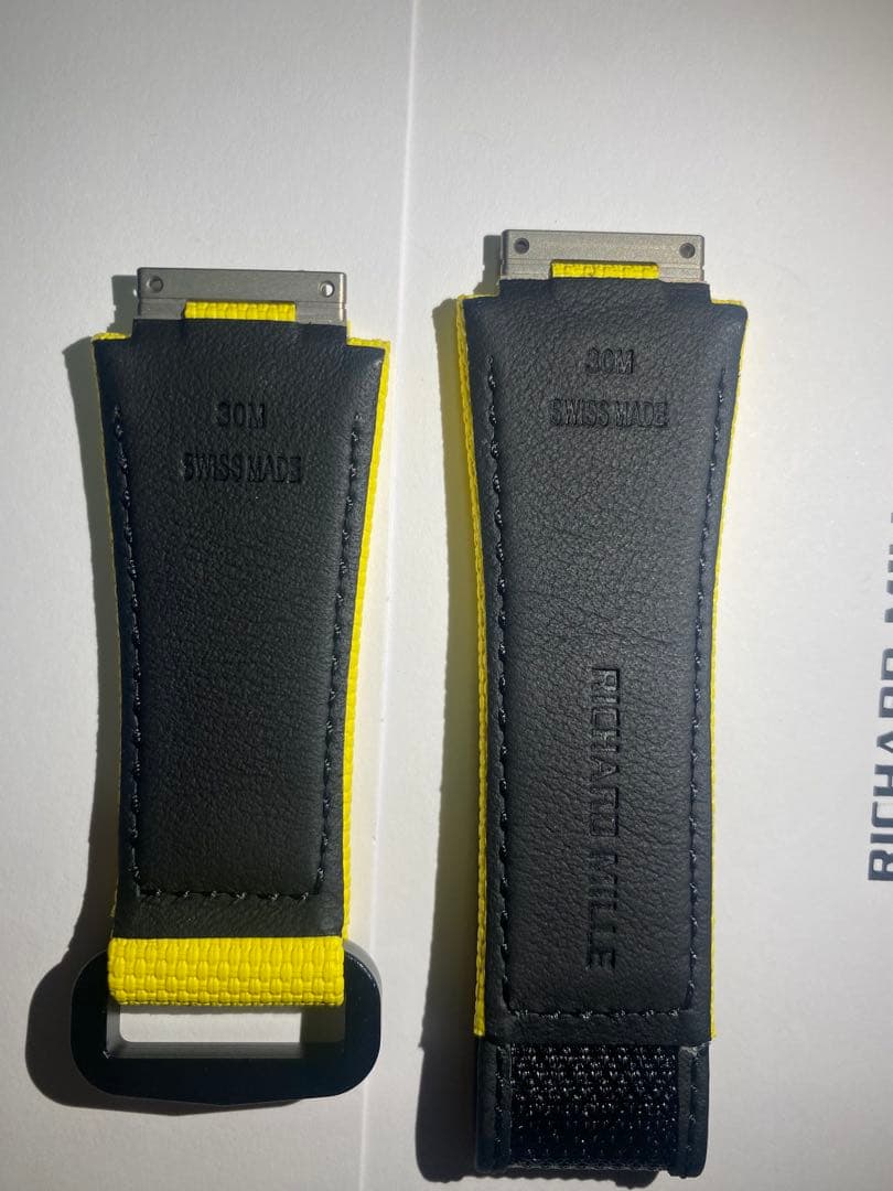 新品　リシャールミル　ベルクロ　ベルトイエロー