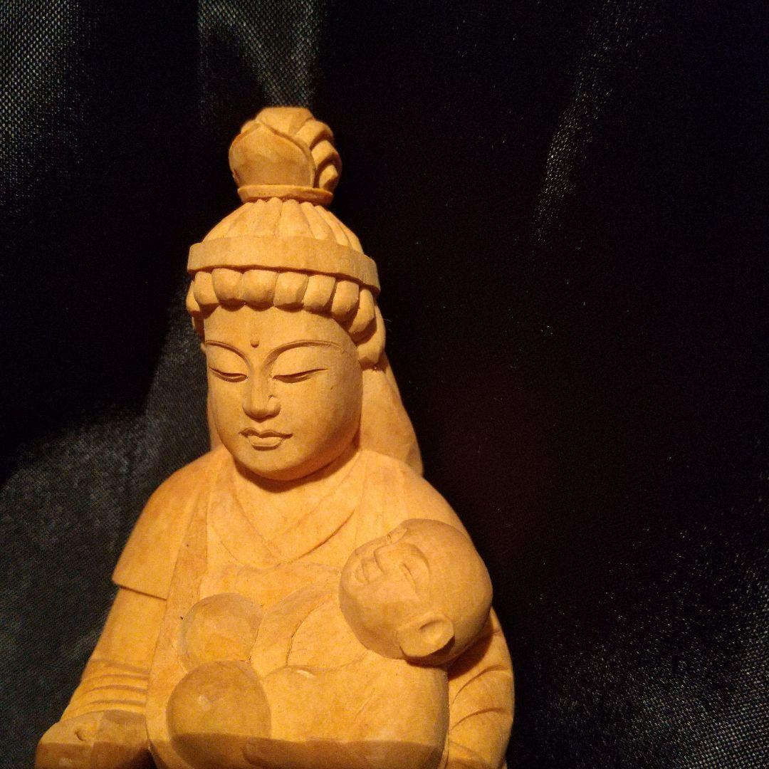 128000円■高級柘植仏像■A3 大黒天 大日如来 鬼子母神 弥勒菩薩 立像