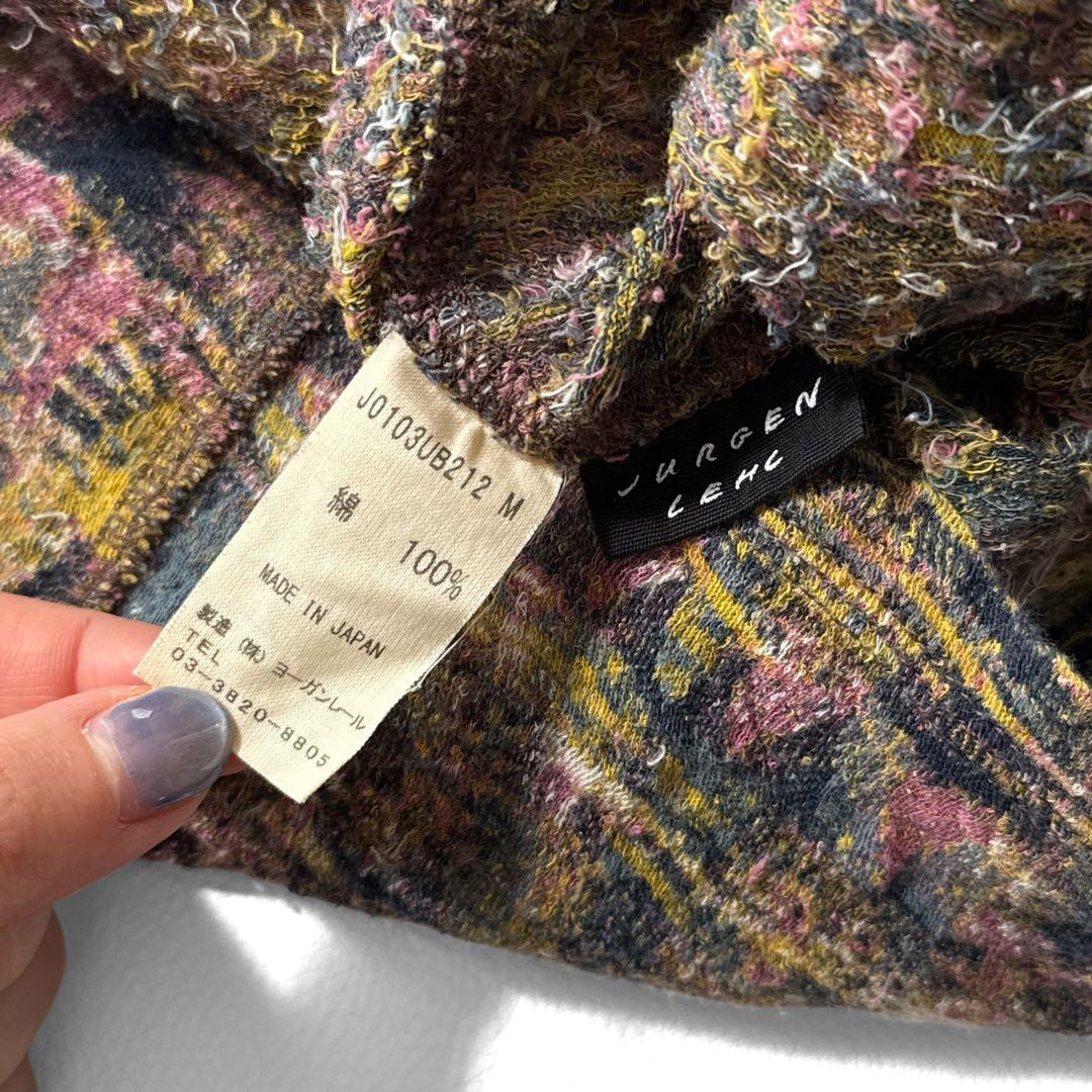 ヨーガンレール チュニック aライン ジャガード 総柄 綿 コットン M