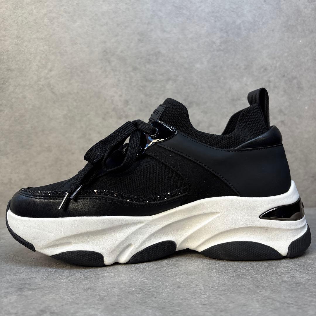 未使用級！＋DIANA プラス ダイアナ　ラメグリッター　ニット　厚底スニーカー