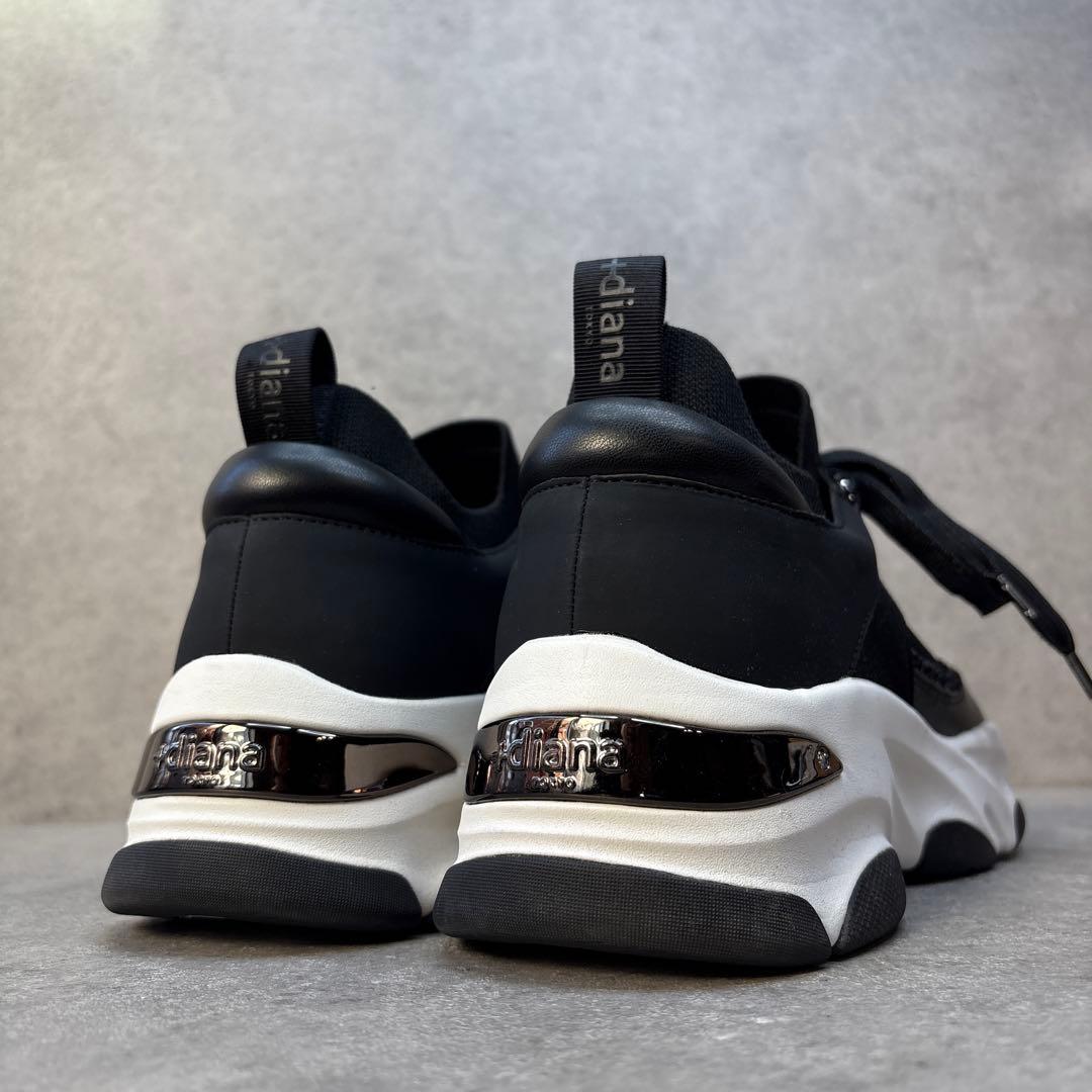 未使用級！＋DIANA プラス ダイアナ　ラメグリッター　ニット　厚底スニーカー