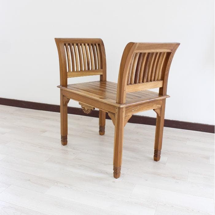 ラスト1点 新品 チーク家具 無垢 デザインスツール カルティニチェア 木製