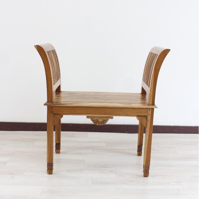 ラスト1点 新品 チーク家具 無垢 デザインスツール カルティニチェア 木製