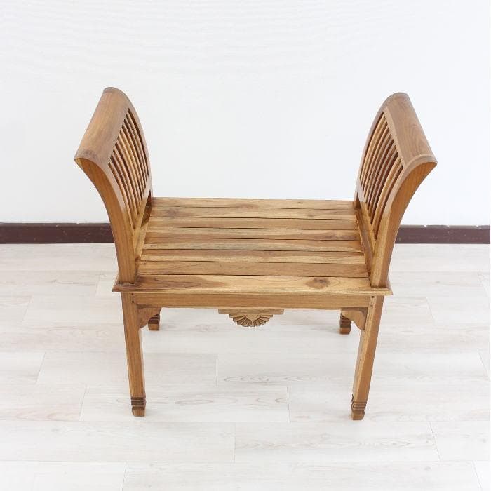 ラスト1点 新品 チーク家具 無垢 デザインスツール カルティニチェア 木製