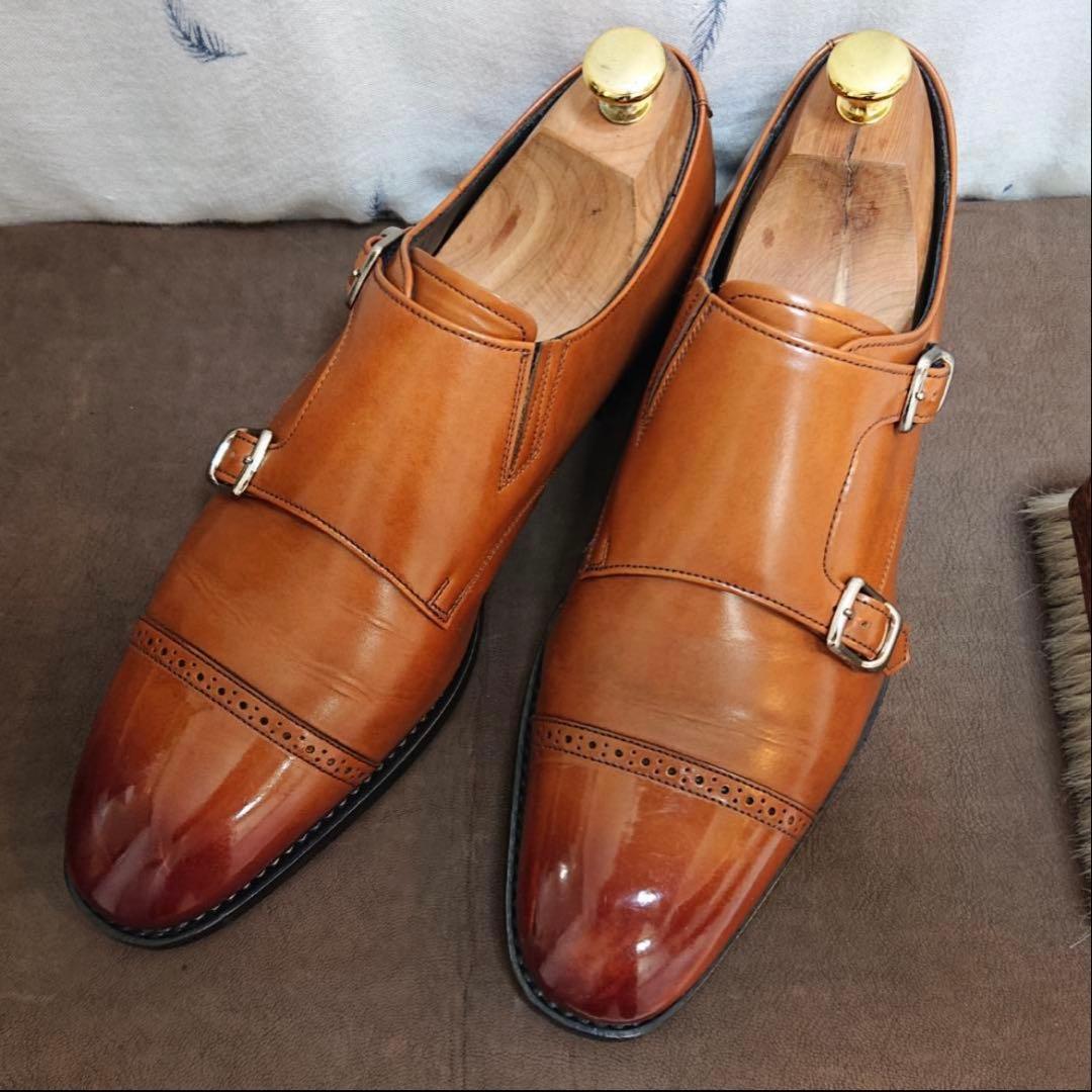 リーガル REGAL 32MR ダブルモンク、ブラウン 日本製