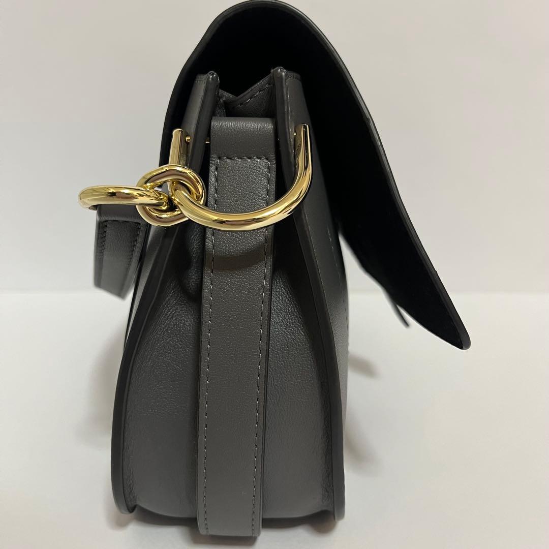 極美品✨現行モデル✨フルラ　フロー　2way ショルダーバッグ　レザー　グレー