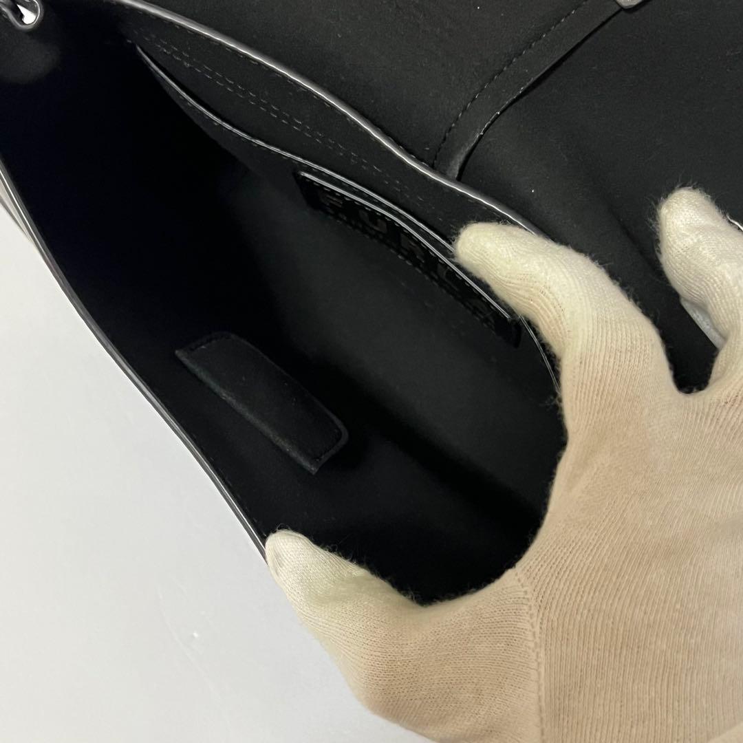 極美品✨現行モデル✨フルラ　フロー　2way ショルダーバッグ　レザー　グレー