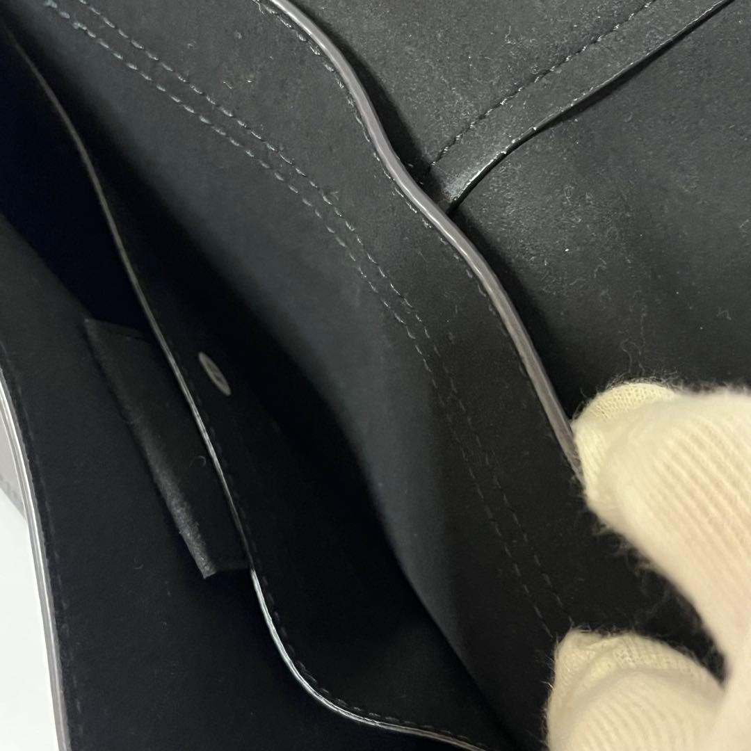 極美品✨現行モデル✨フルラ　フロー　2way ショルダーバッグ　レザー　グレー