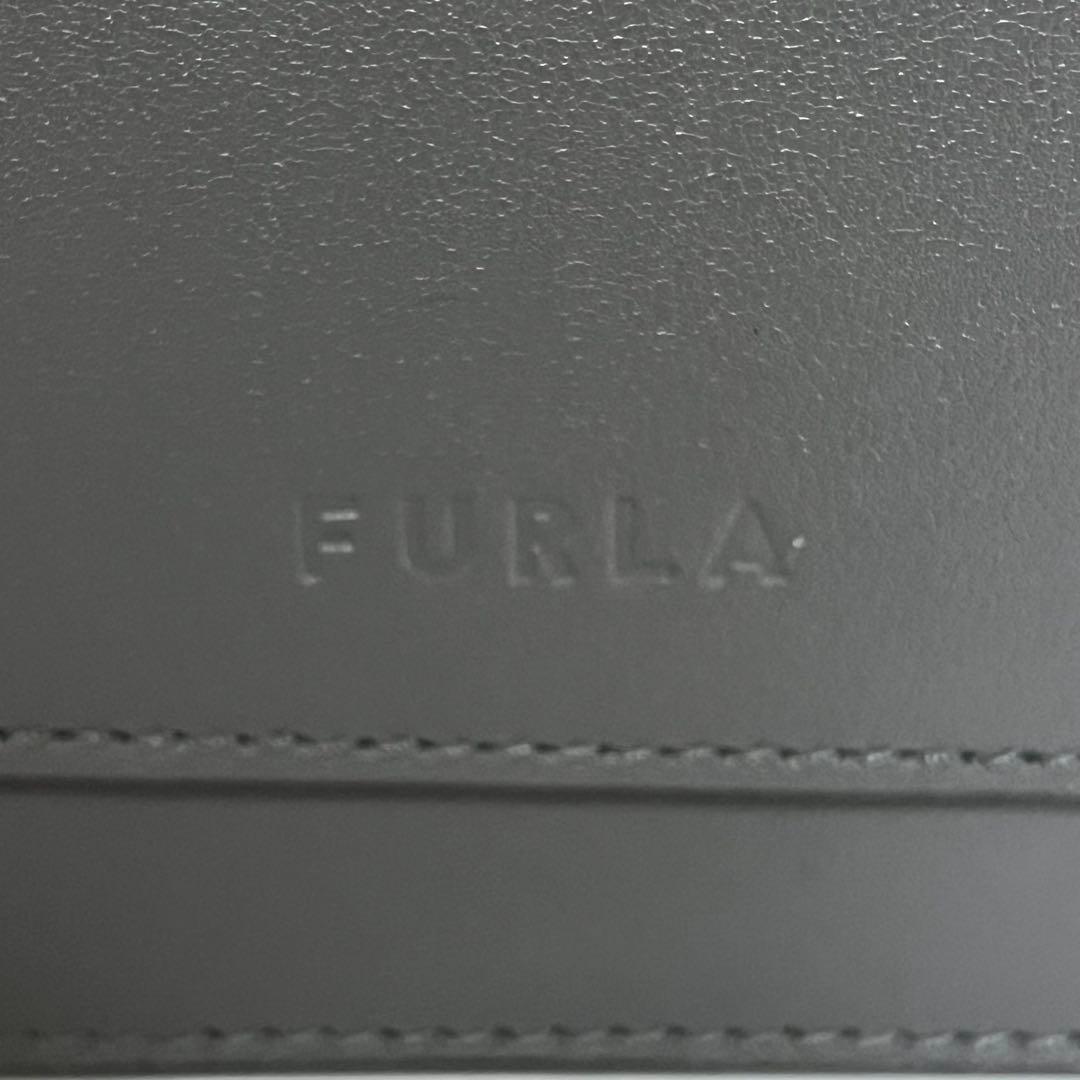 極美品✨現行モデル✨フルラ　フロー　2way ショルダーバッグ　レザー　グレー