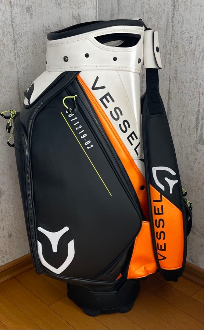 Vessel キャディバッグ ブラック・オレンジ
