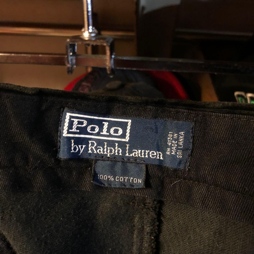 ハルキの古着 ゴールデンサイズ 黒コーズ スラックス ラルフローレン