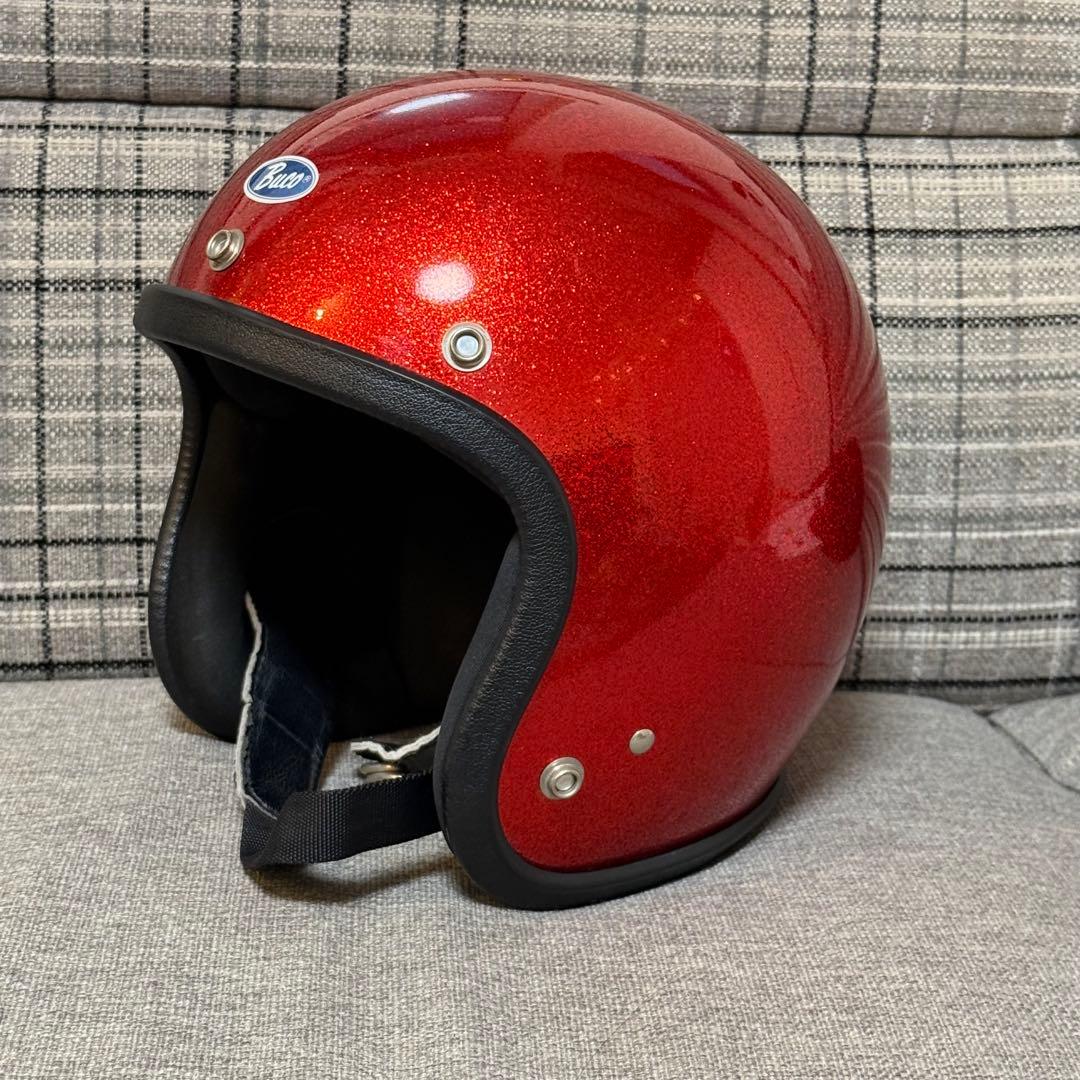 Baby Buco M/L ジェットヘルメット レッドラメ