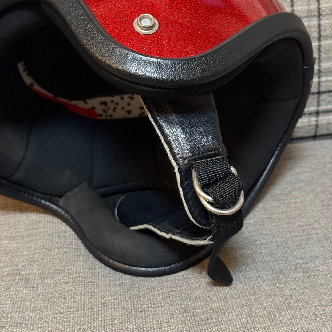 Baby Buco M/L ジェットヘルメット レッドラメ