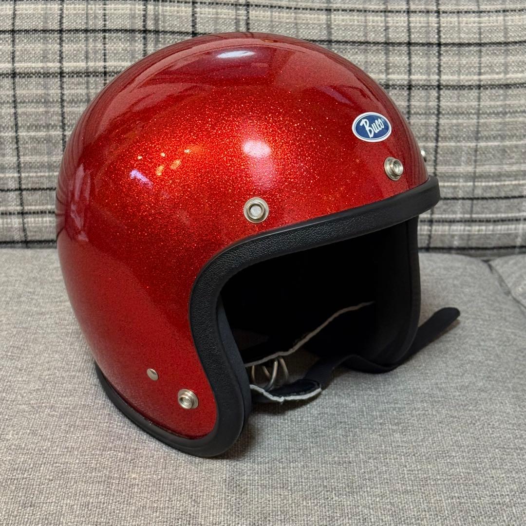 Baby Buco M/L ジェットヘルメット レッドラメ