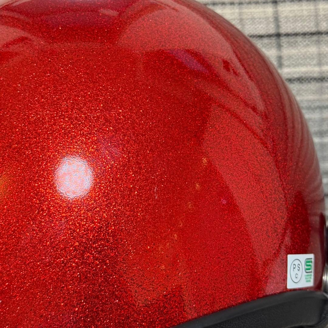 Baby Buco M/L ジェットヘルメット レッドラメ