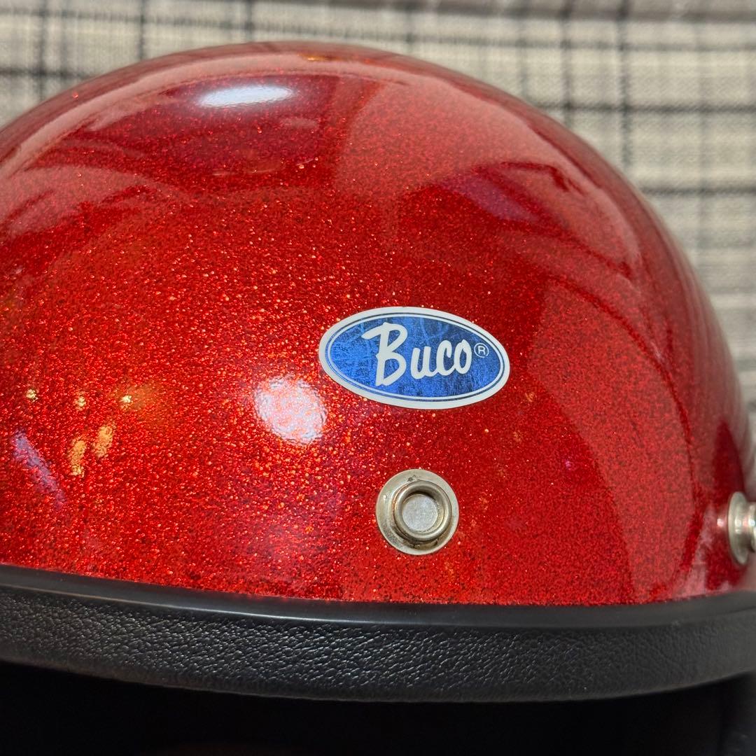 Baby Buco M/L ジェットヘルメット レッドラメ