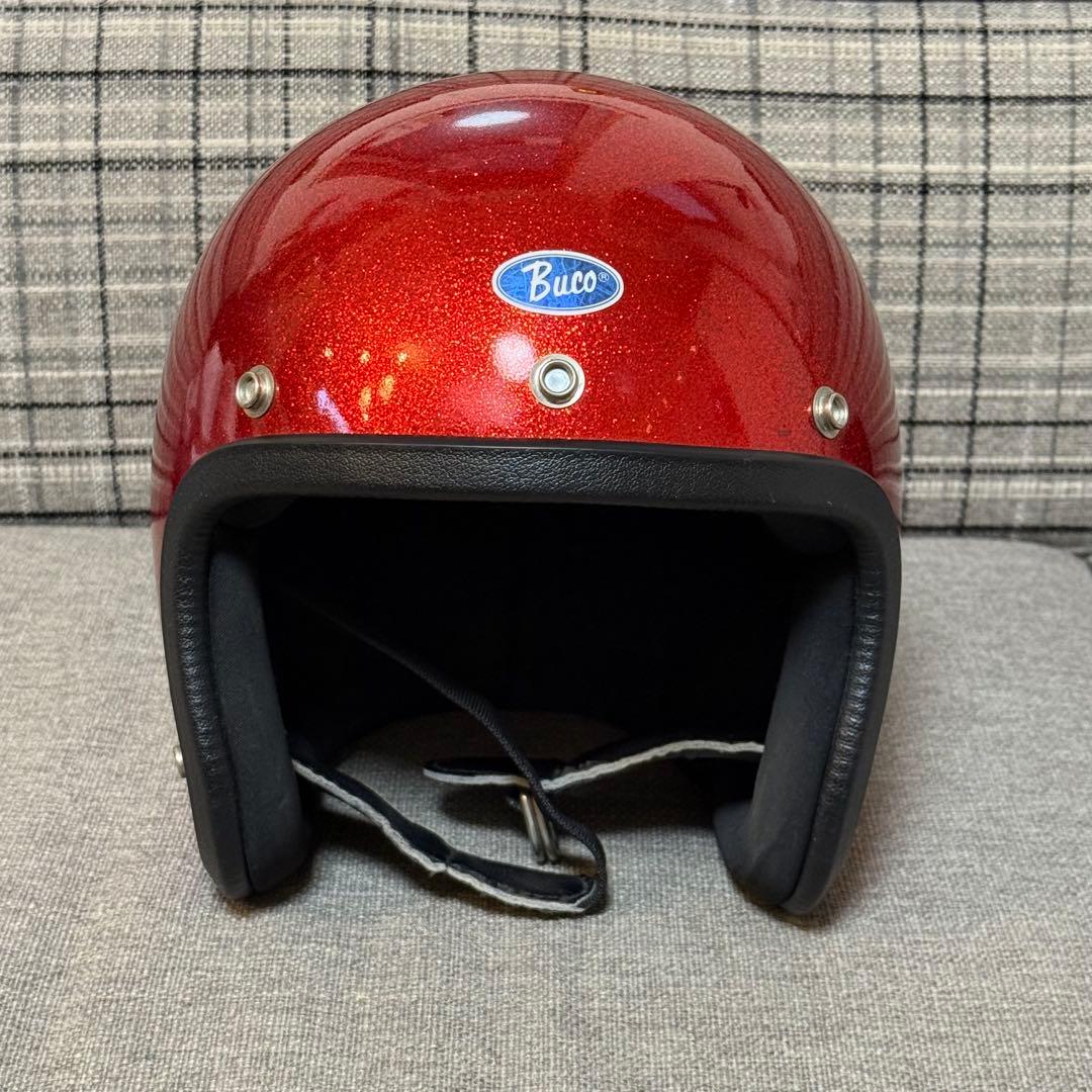 Baby Buco M/L ジェットヘルメット レッドラメ