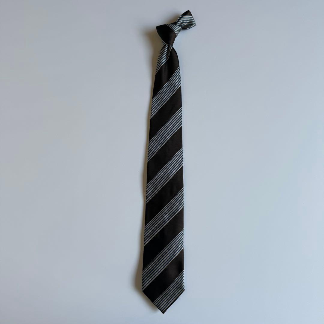 FRANCO BASSI フランコバッシ Blue&Brown ストライプタイ