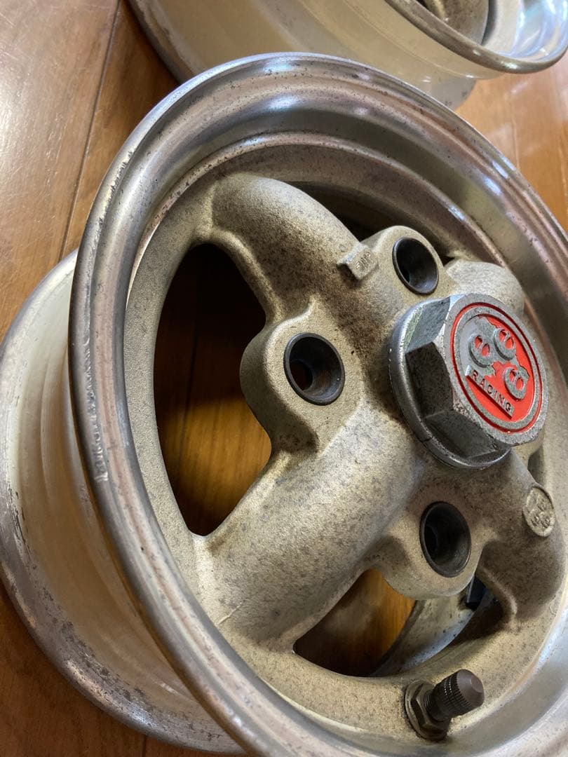 ワタナベ4s 10インチアルミホイール PCD110 2本センターキャップ付き