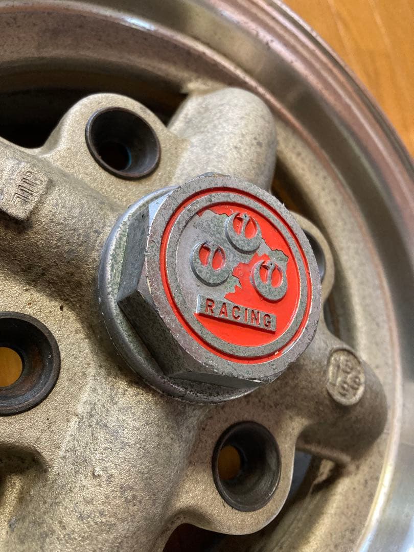 ワタナベ4s 10インチアルミホイール PCD110 2本センターキャップ付き