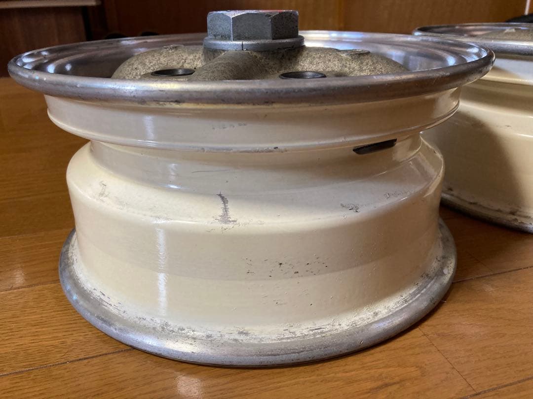 ワタナベ4s 10インチアルミホイール PCD110 2本センターキャップ付き