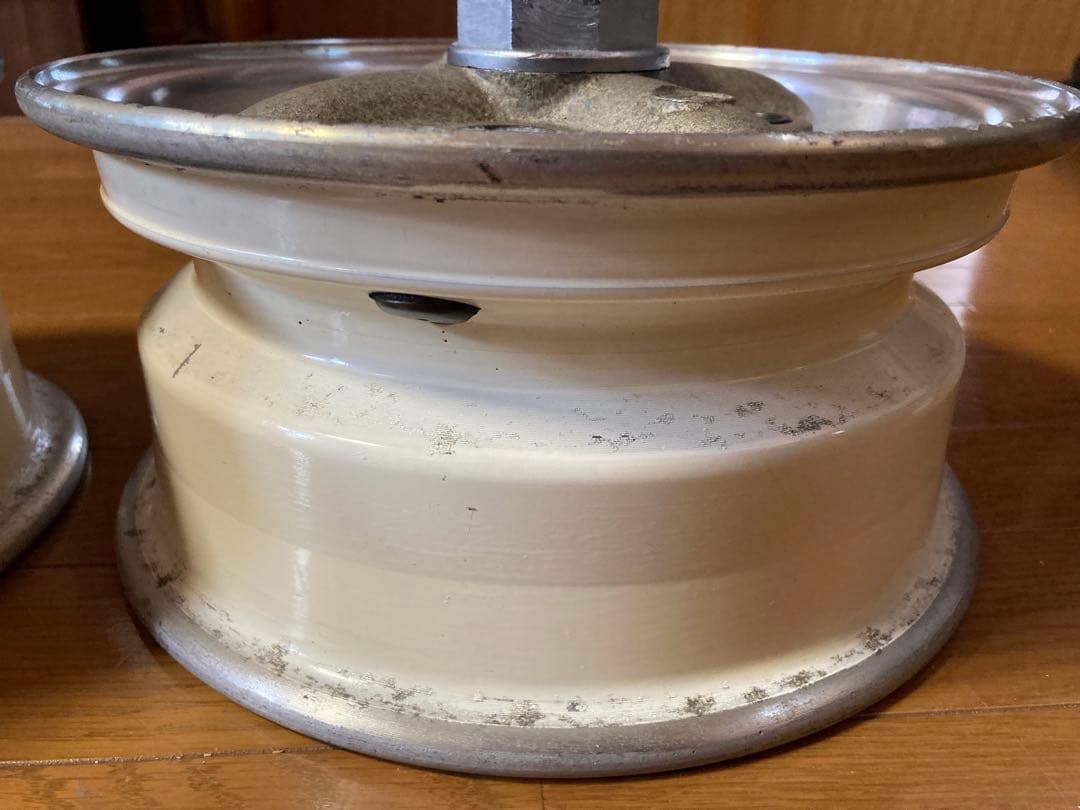 ワタナベ4s 10インチアルミホイール PCD110 2本センターキャップ付き