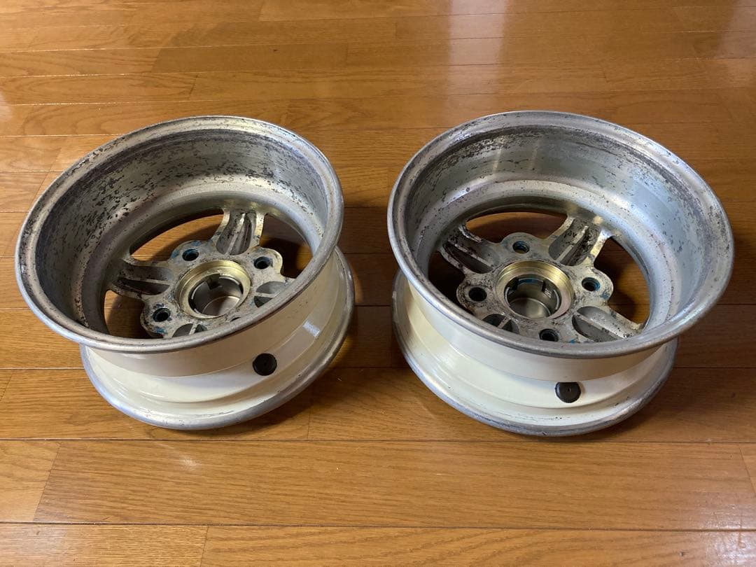 ワタナベ4s 10インチアルミホイール PCD110 2本センターキャップ付き