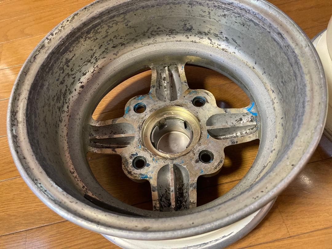 ワタナベ4s 10インチアルミホイール PCD110 2本センターキャップ付き